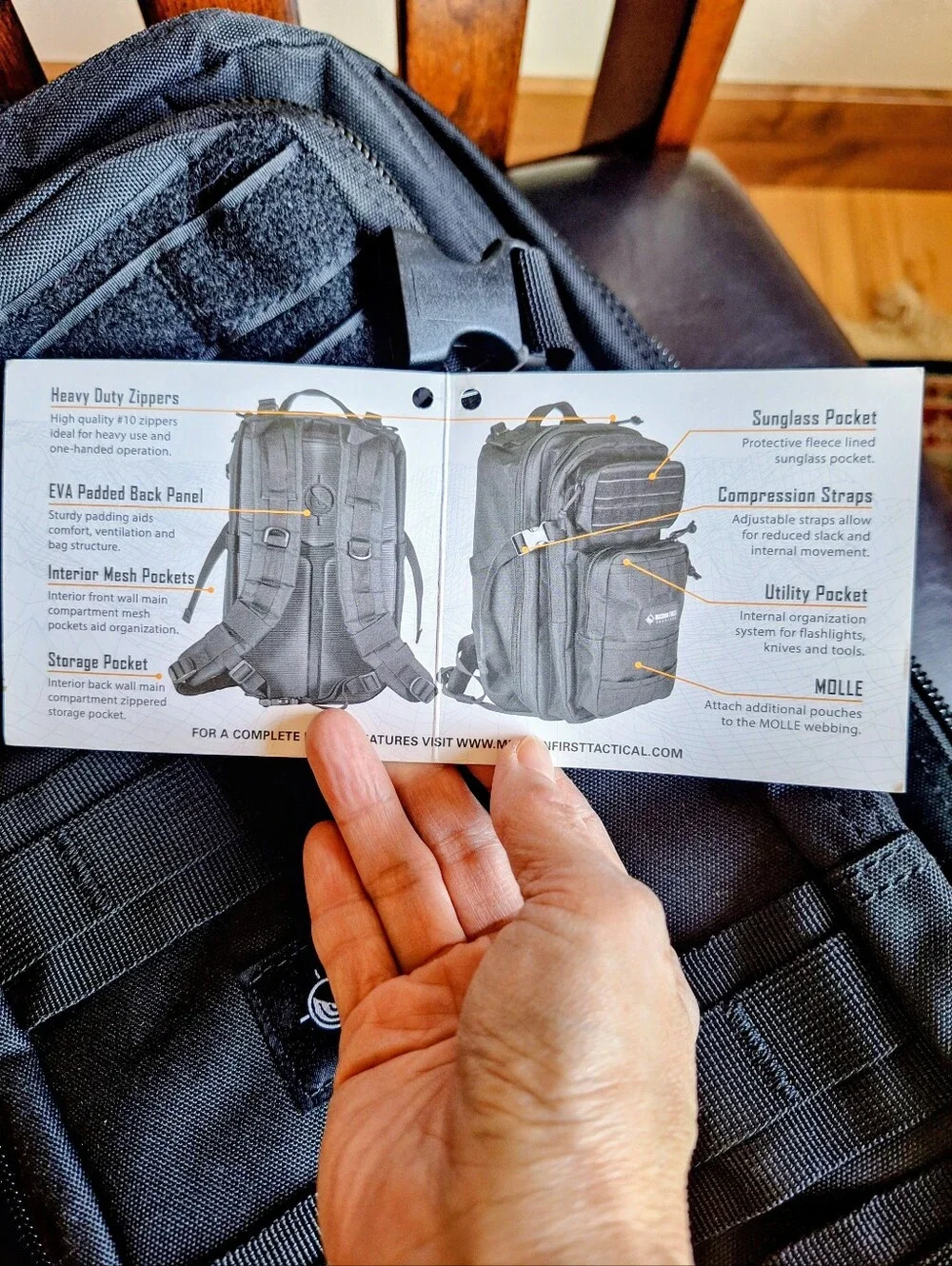 Mission First Tactical Warrior 30 Backpack Black - NEW WITH TAGS (NWT)